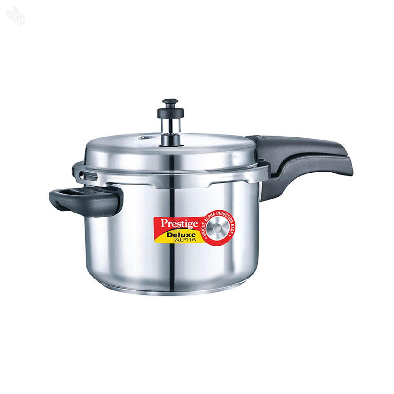 Prestige Deluxe Alpha Stainless Steel Pressure Cooker, 4 Litres, Silver