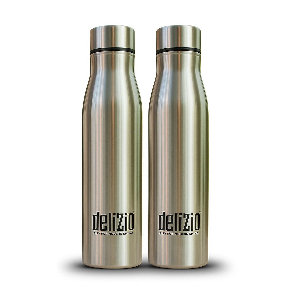 KEMP DELIZIO COLA Edition Stainless Steel Fridge Water Bottle 1000 ML | 1 L | Single Walled | Office | Gym | Travelling | Leak Proof LID | ECO Friendly | BPA Free | for Adult, Kids