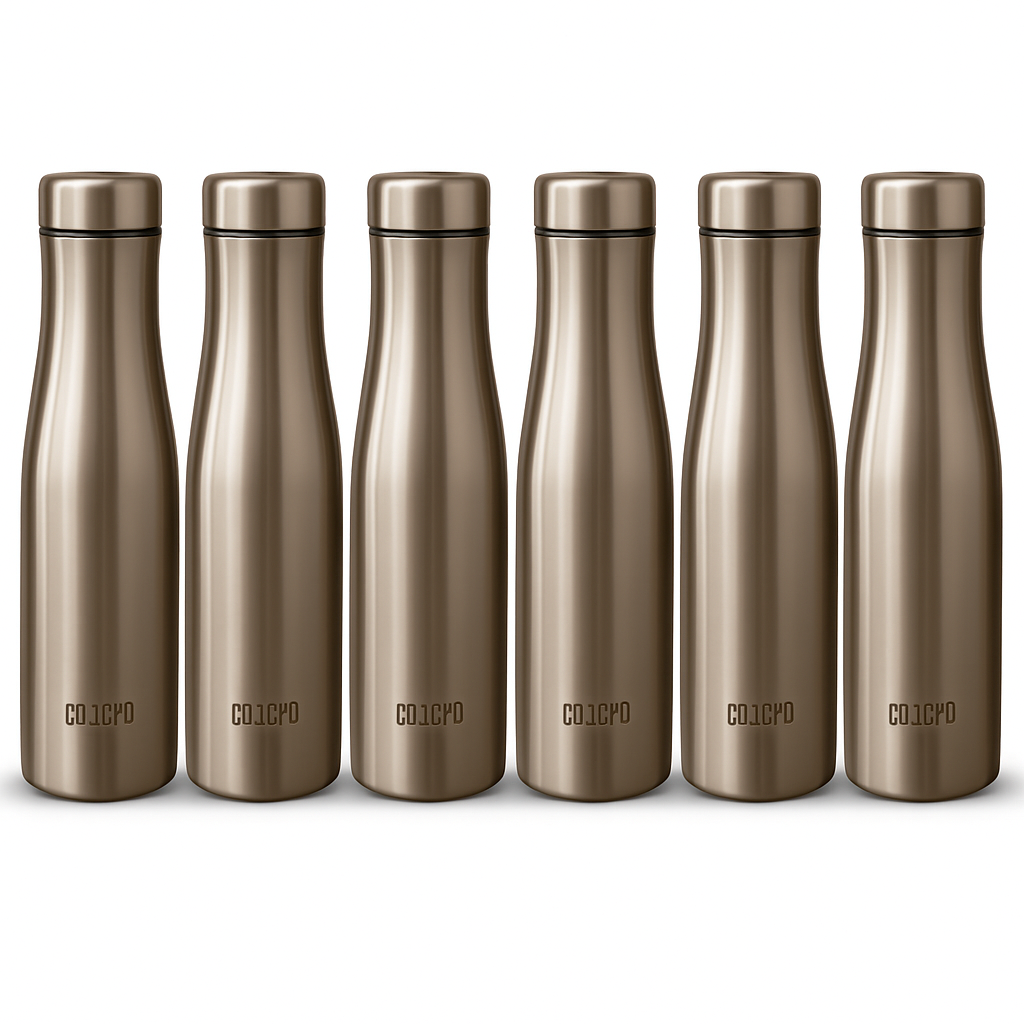 KEMP DELIZIO FLORA Edition Stainless Steel Fridge Water Bottle 1000 ML | 1 L | Single Walled | Office | Gym | Travelling | Leak Proof LID | ECO Friendly | BPA Free | for Adult, Kids