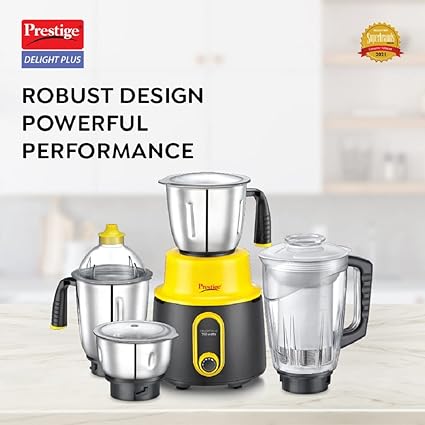 Prestige Delight Plus - 750W Mixer Grinder (4 Jars)