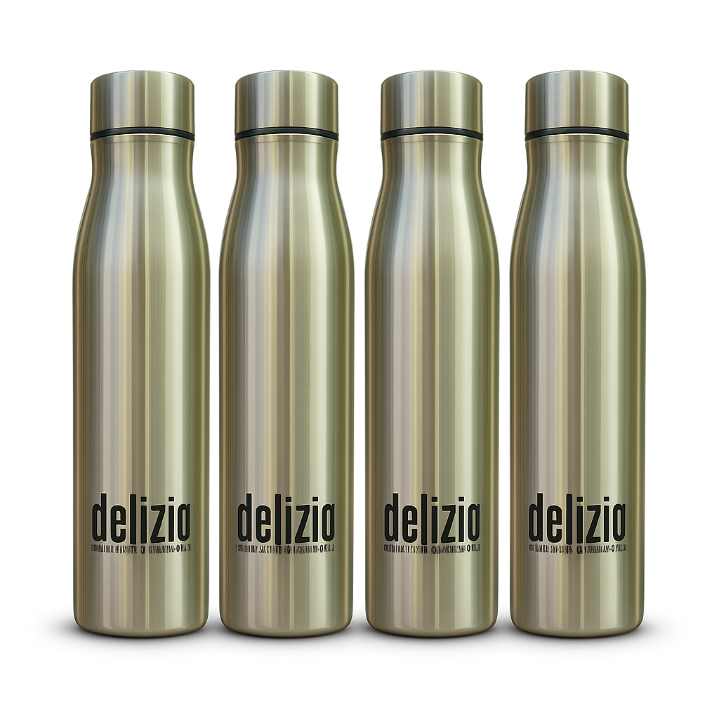 KEMP DELIZIO COLA Edition Stainless Steel Fridge Water Bottle 1000 ML | 1 L | Single Walled | Office | Gym | Travelling | Leak Proof LID | ECO Friendly | BPA Free | for Adult, Kids