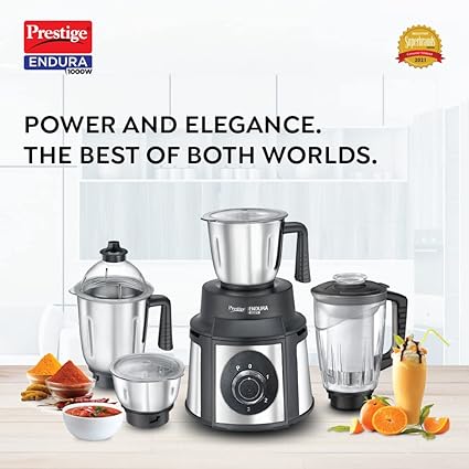 Prestige Endura 1000W Mixer Grinder (4 Jars)