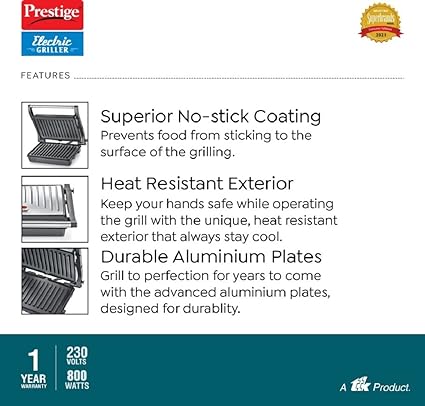 Prestige Electric Griller PEG 5.0 800W