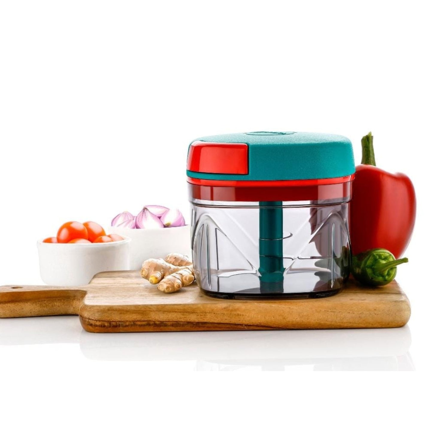 KEMP Quick Manual string Chopper Multipurpose Manual Vegetable, Dry Fruit and Onion Handy Chopper and Quick Cutter Machine for Kitchen with 3 Stainless Steel Blade (700 ML)