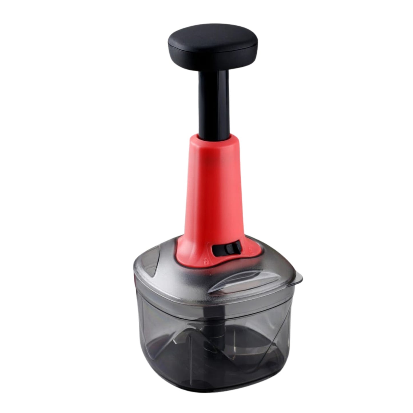 KEMP Press Chopper, Manual Hand Press Push Chopper with 3 Blades for Effortless Chopping Vegetables & Fruits (700 ML)-Multicolor