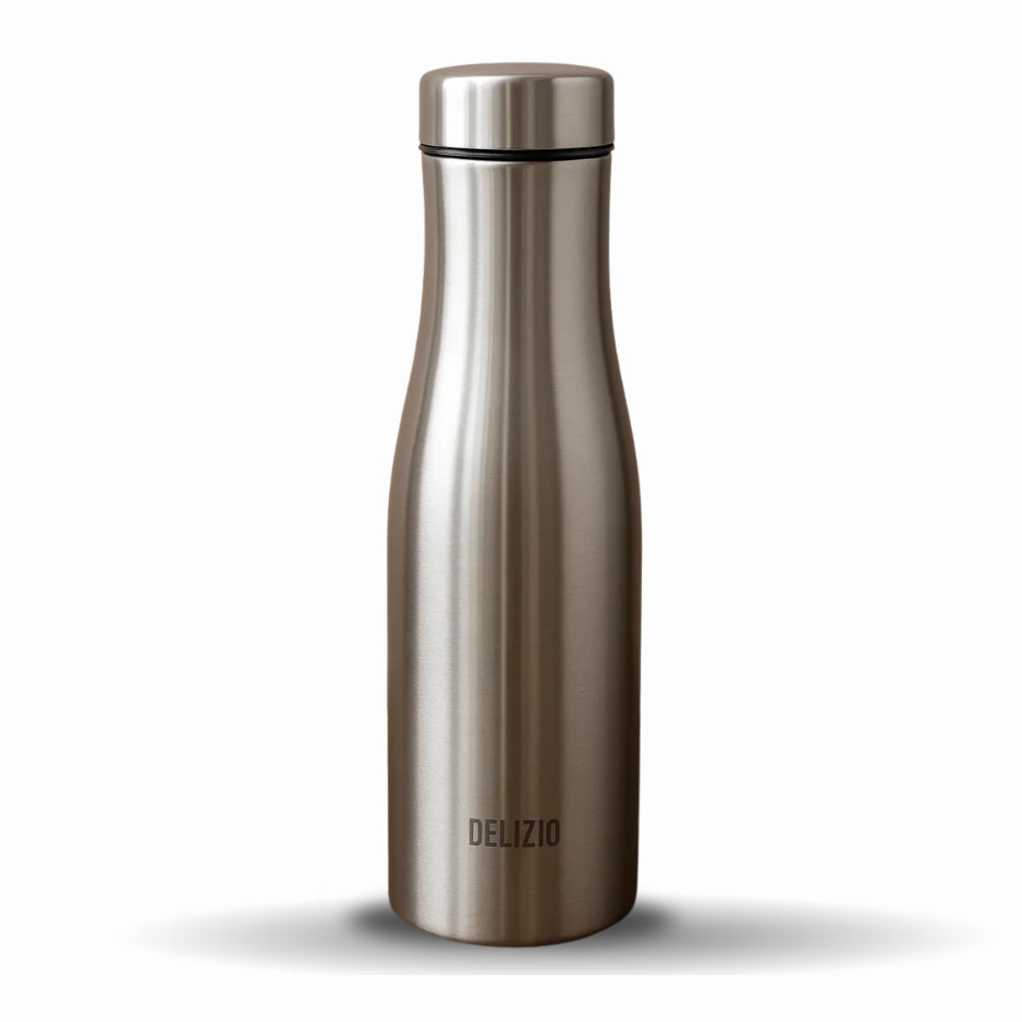KEMP DELIZIO FLORA Edition Stainless Steel Fridge Water Bottle 1000 ML | 1 L | Single Walled | Office | Gym | Travelling | Leak Proof LID | ECO Friendly | BPA Free | for Adult, Kids