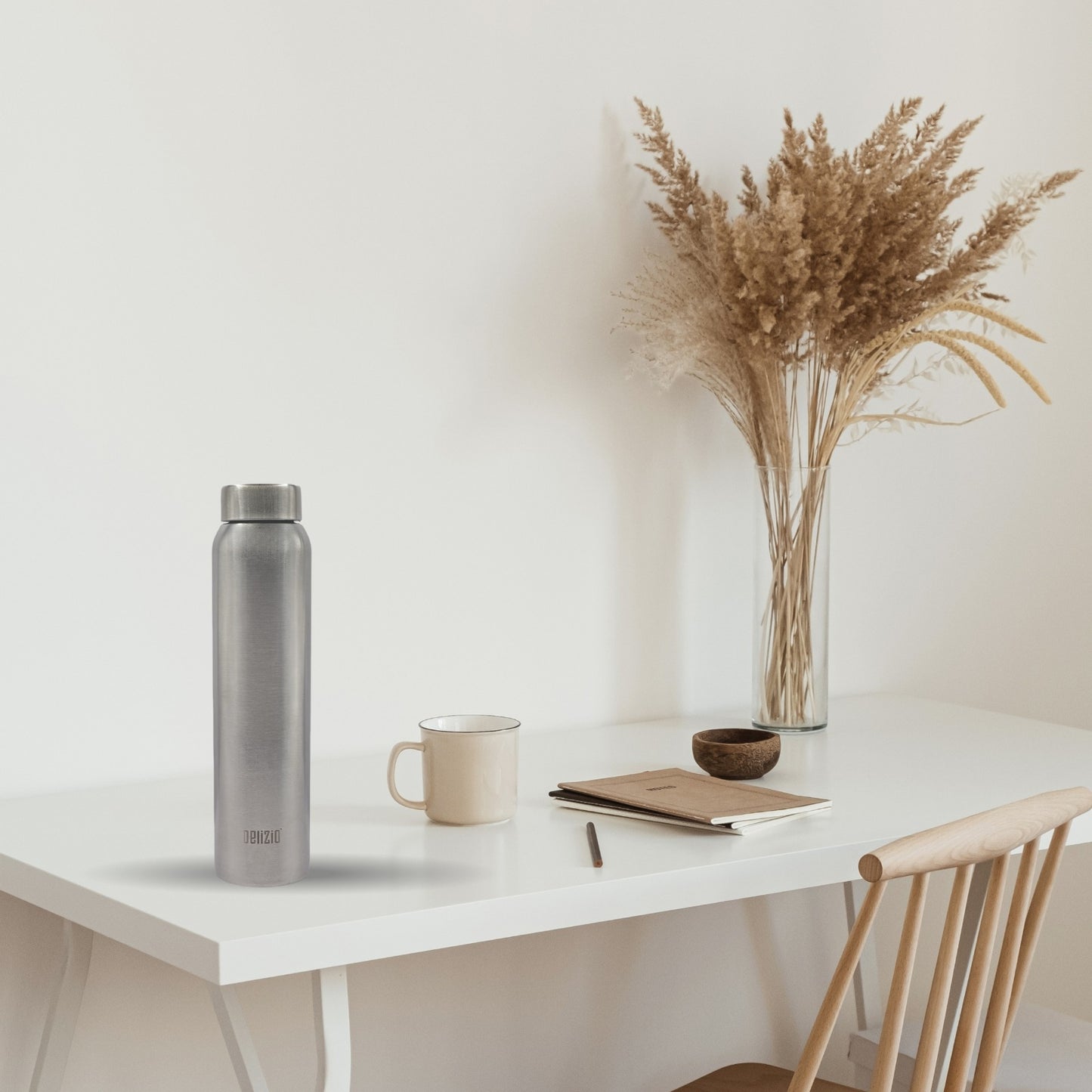 KEMP DELIZIO SOLO Edition Stainless Steel Fridge Water Bottle 1000 ML | 1 L | Single Walled | Office | Gym | Travelling | Leak Proof LID | ECO Friendly | BPA Free | for Adult, Kids