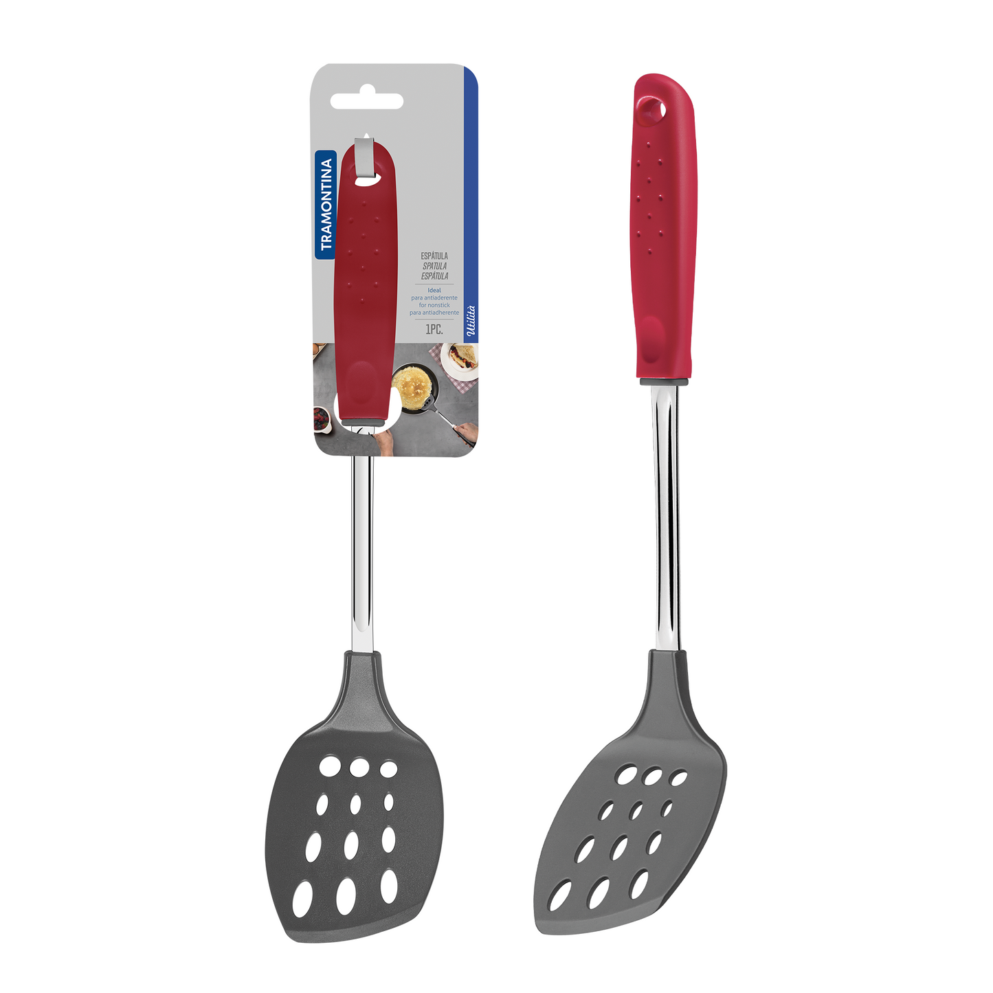 Tramontina Utilitá Nylon Spatula with Red Polypropylene Handle