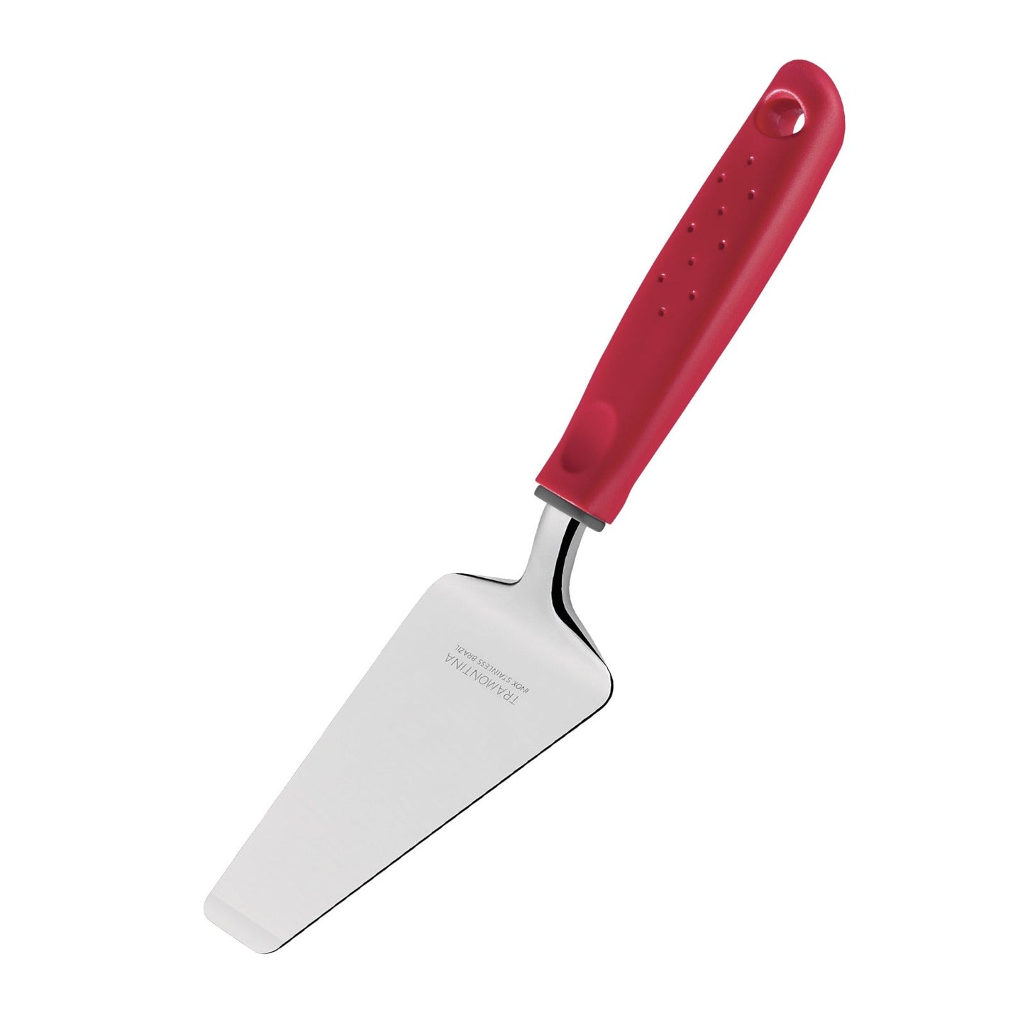 Tramontina Utilitá Stainless Steel Pizza Spatula with Red Polypropylene Handle