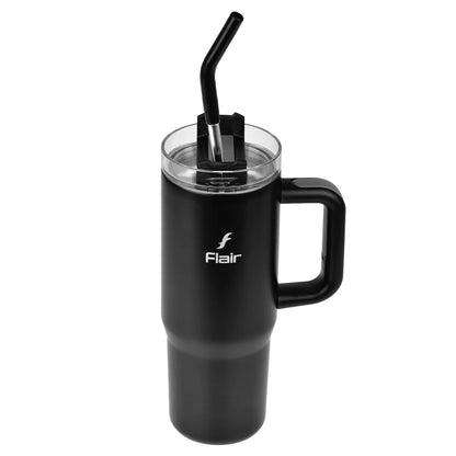 Flair Vogue 750ml Insulated Tumbler with Lid & Straw – Versatile Travel Mug for Iced Beverages & Coffee