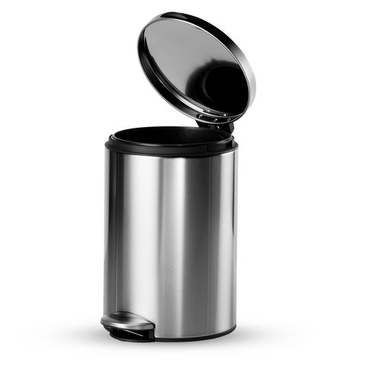 Tramontina Trash Bin 12 Litre Stainless Steel Pedal Round