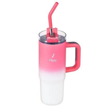 Flair Vogue 750ml Insulated Tumbler with Lid & Straw – Versatile Travel Mug for Iced Beverages & Coffee