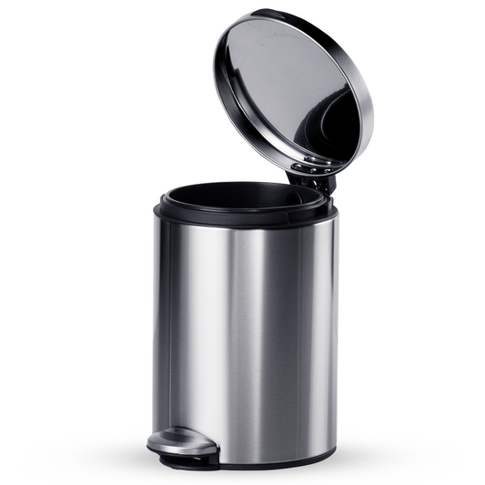 Tramontina Trash Bin 5 Litre Stainless Steel Pedal Round