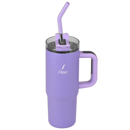 Flair Vogue 750ml Insulated Tumbler with Lid & Straw – Versatile Travel Mug for Iced Beverages & Coffee