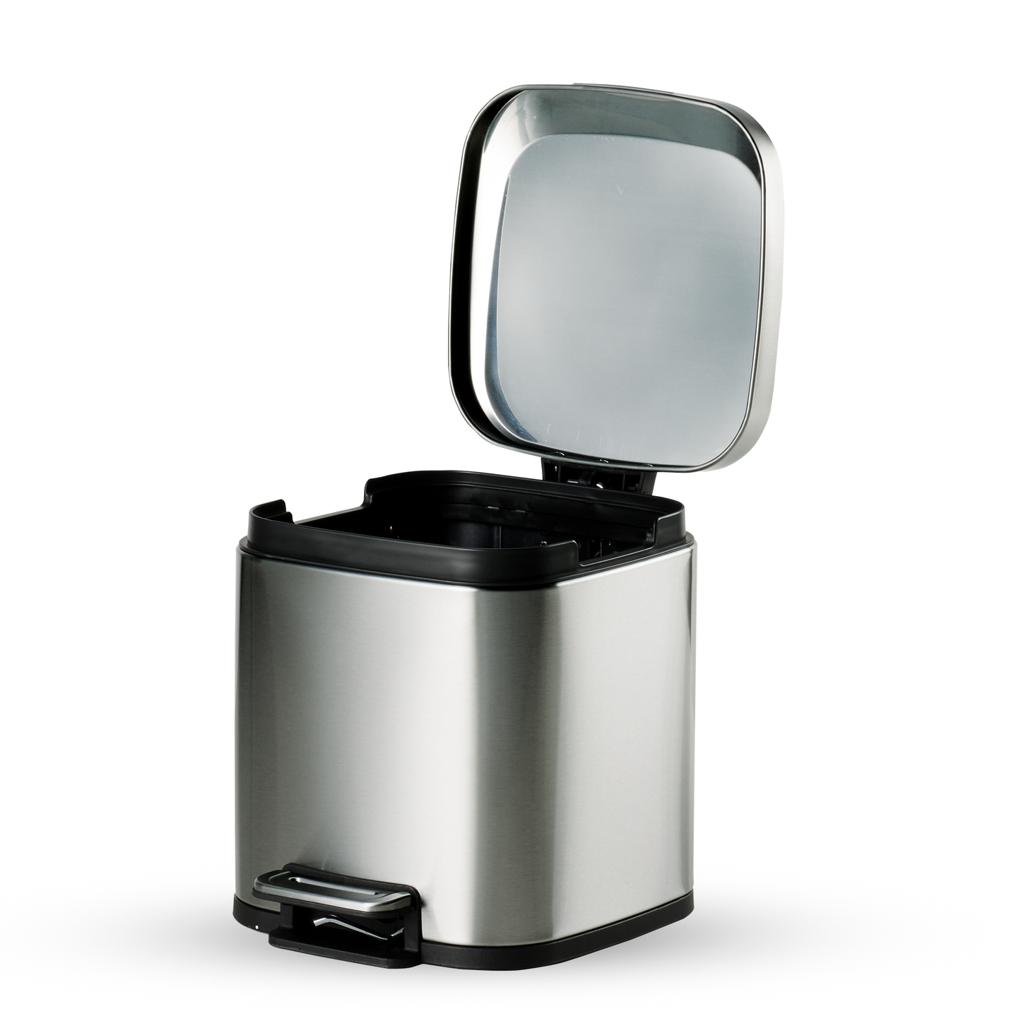 Tramontina Trash Bin 8 Litre Stainless Steel Pedal Square