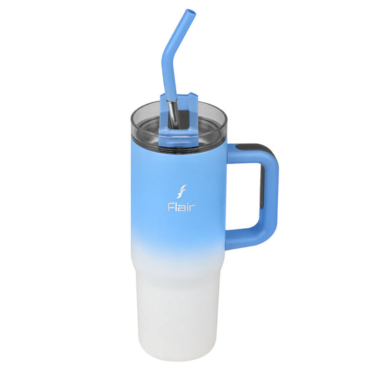 Flair Vogue 750ml Insulated Tumbler with Lid & Straw – Versatile Travel Mug for Iced Beverages & Coffee