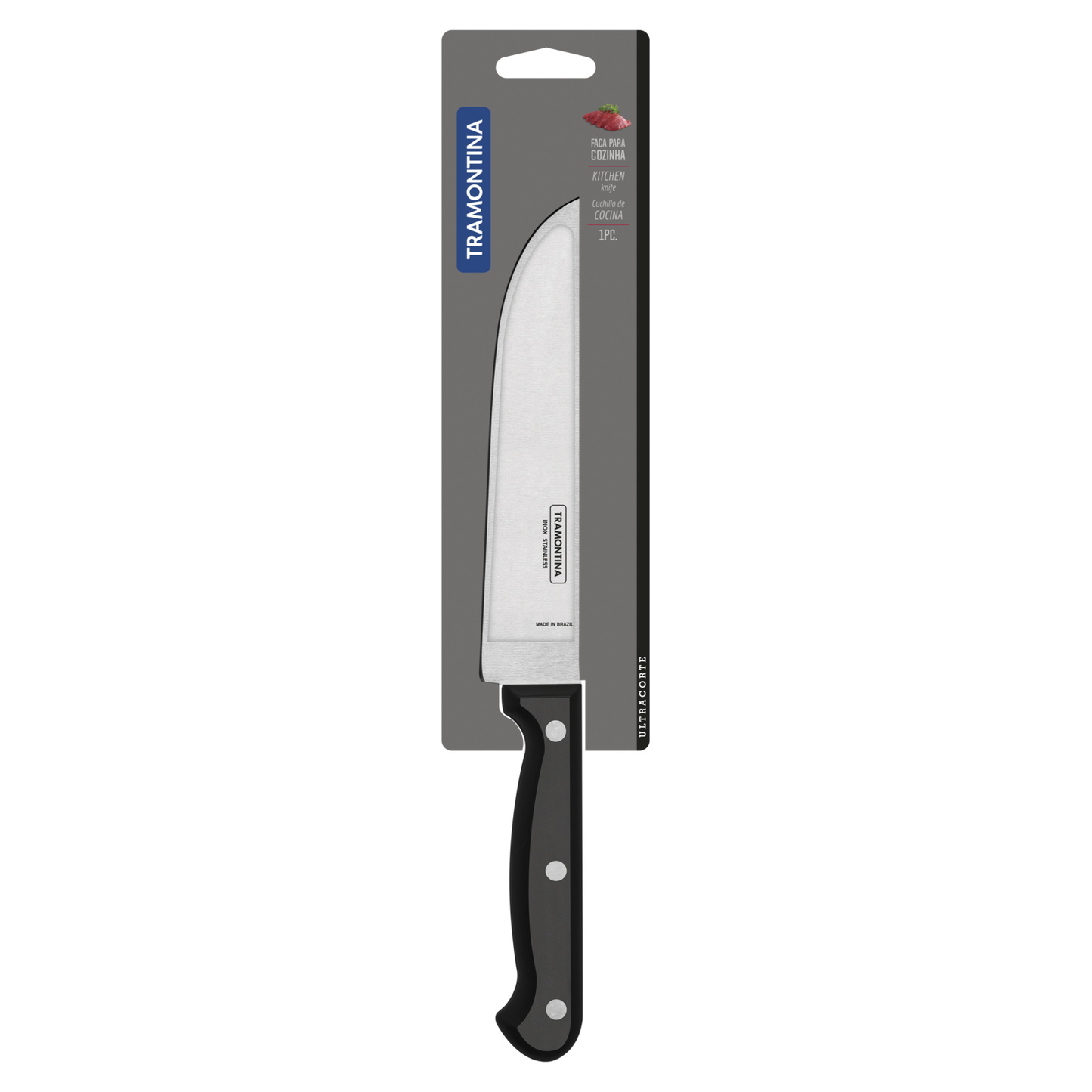 Tramontina Ultracorte 6" Antimicrobial Stainless Steel Kitchen Knife - Polypropylene Handle (Black)