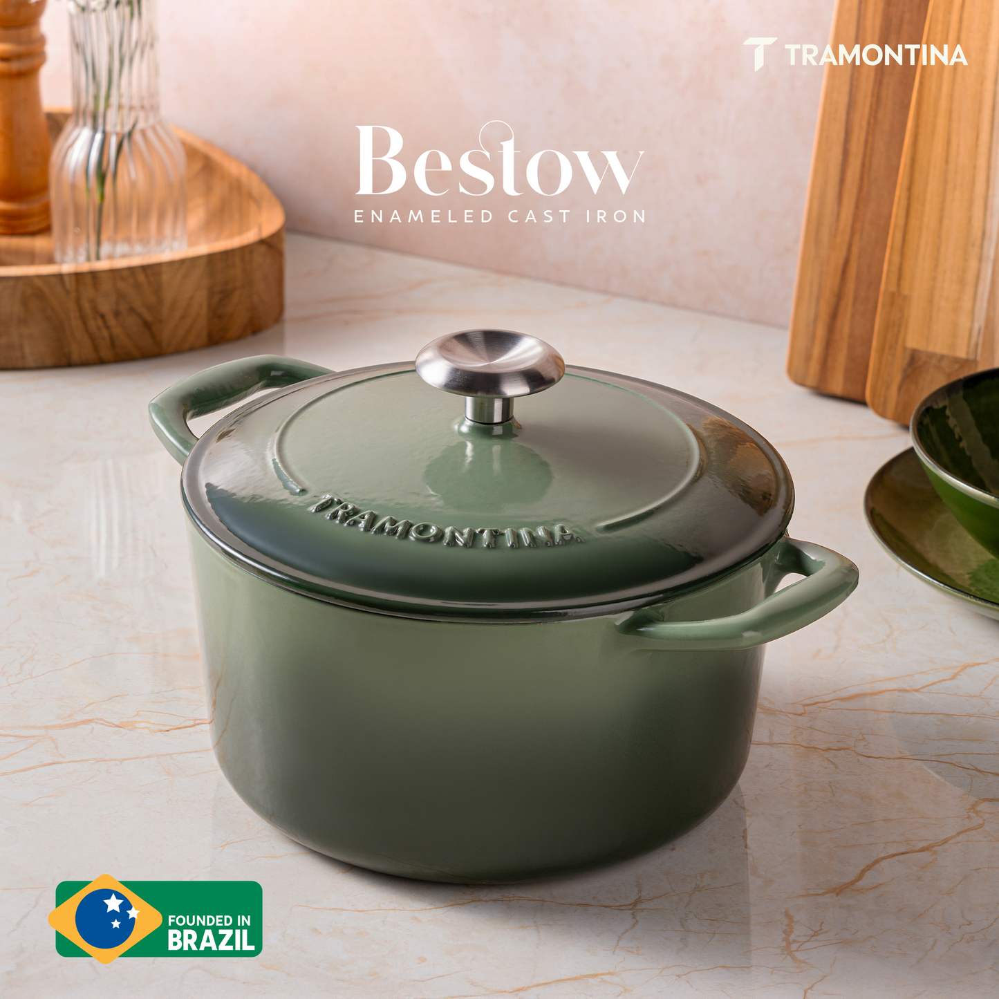 Tramontina Bestow Enameled Cast Iron Round Dutch Oven