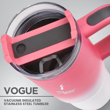 Flair Vogue 750ml Insulated Tumbler with Lid & Straw – Versatile Travel Mug for Iced Beverages & Coffee