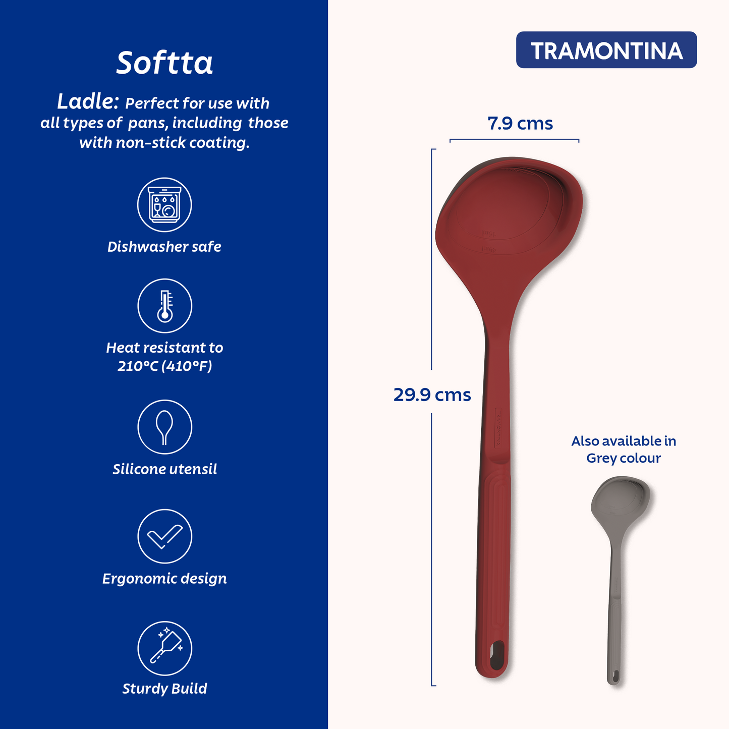 Tramontina Softta Silicone Ladle