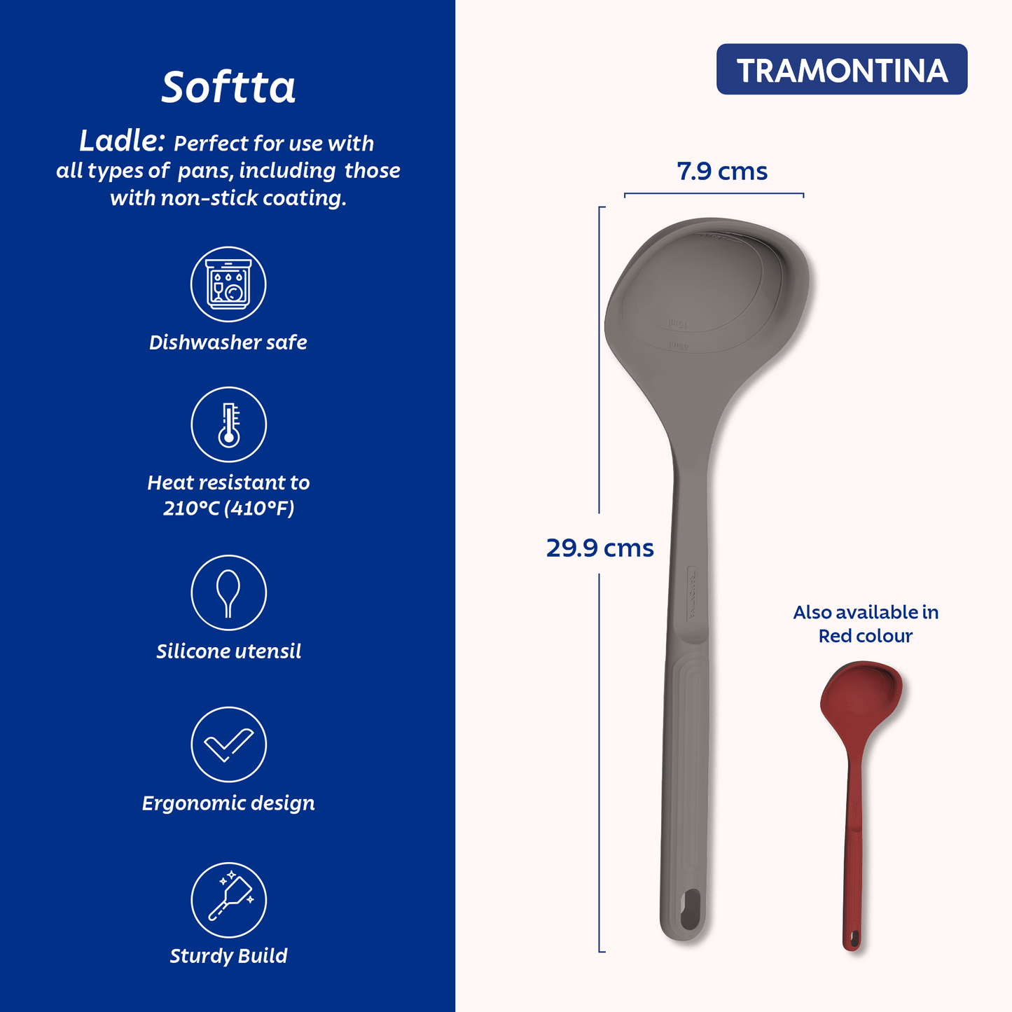 Tramontina Softta Silicone Ladle