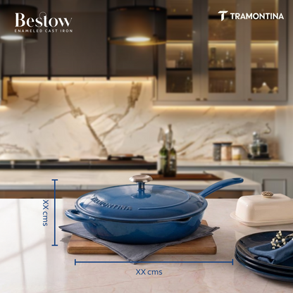 Tramontina Bestow Enameled Cast Iron Covered Skillet