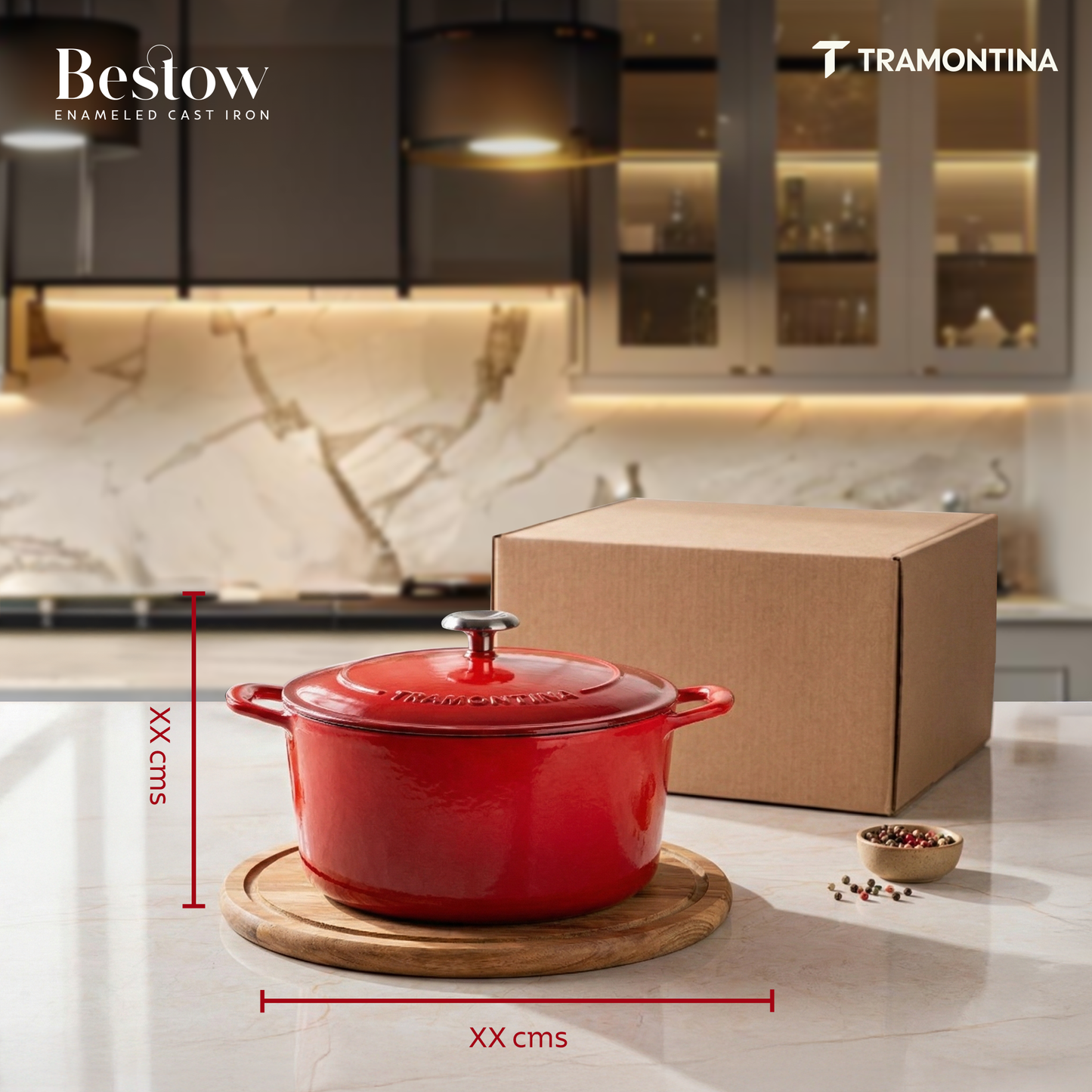 Tramontina Bestow Enameled Cast Iron Round Dutch Oven