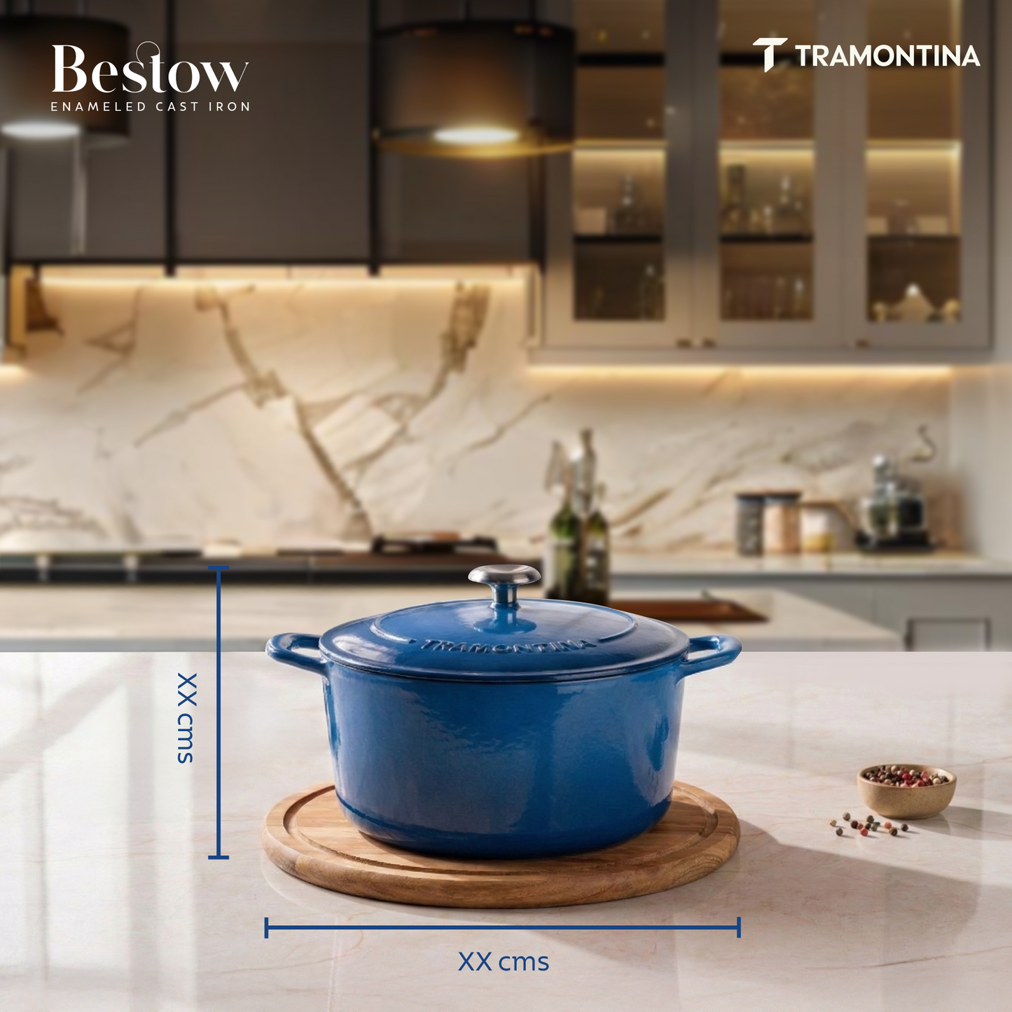 Tramontina Bestow Enameled Cast Iron Round Dutch Oven