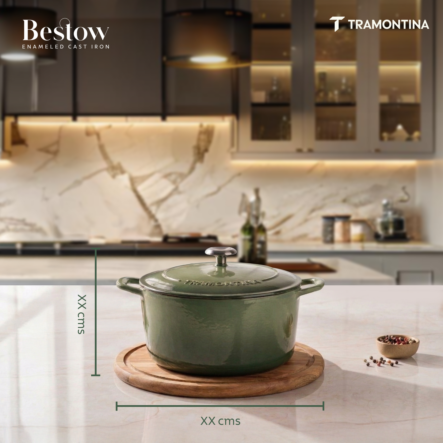 Tramontina Bestow Enameled Cast Iron Round Dutch Oven