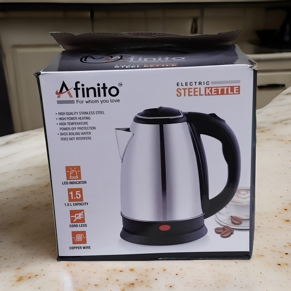 Stainless Steel Electric Kettle 1.5L Silver