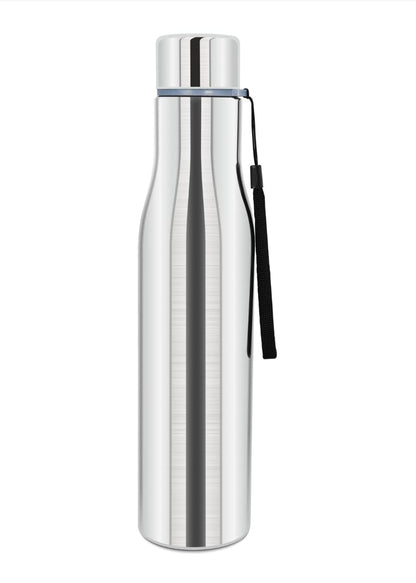 KEMP DELIZIO BRITA Edition Stainless Steel Fridge Water Bottle 1000 ML | 1 L | Single Walled | Office | Gym | Travelling | Leak Proof LID | ECO Friendly | BPA Free | for Adult, Kids