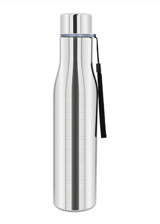 KEMP DELIZIO BRITA Edition Stainless Steel Fridge Water Bottle 1000 ML | 1 L | Single Walled | Office | Gym | Travelling | Leak Proof LID | ECO Friendly | BPA Free | for Adult, Kids