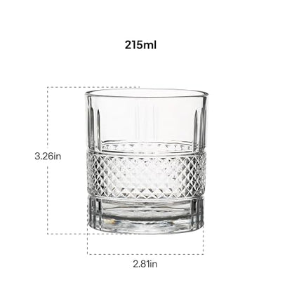 CELLO Brilliant Whiskey Rocks Glass Set of 6 – 215ml