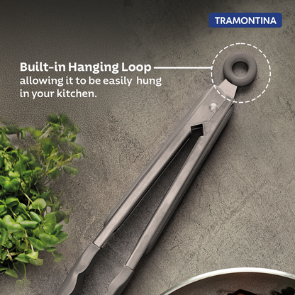 Tramontina Softta Silicone Small Tong - Grey
