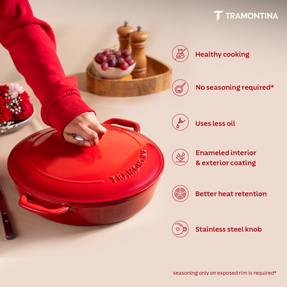 Tramontina Bestow Enameled Cast Iron Round Braiser