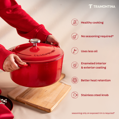 Tramontina Bestow Enameled Cast Iron Round Dutch Oven