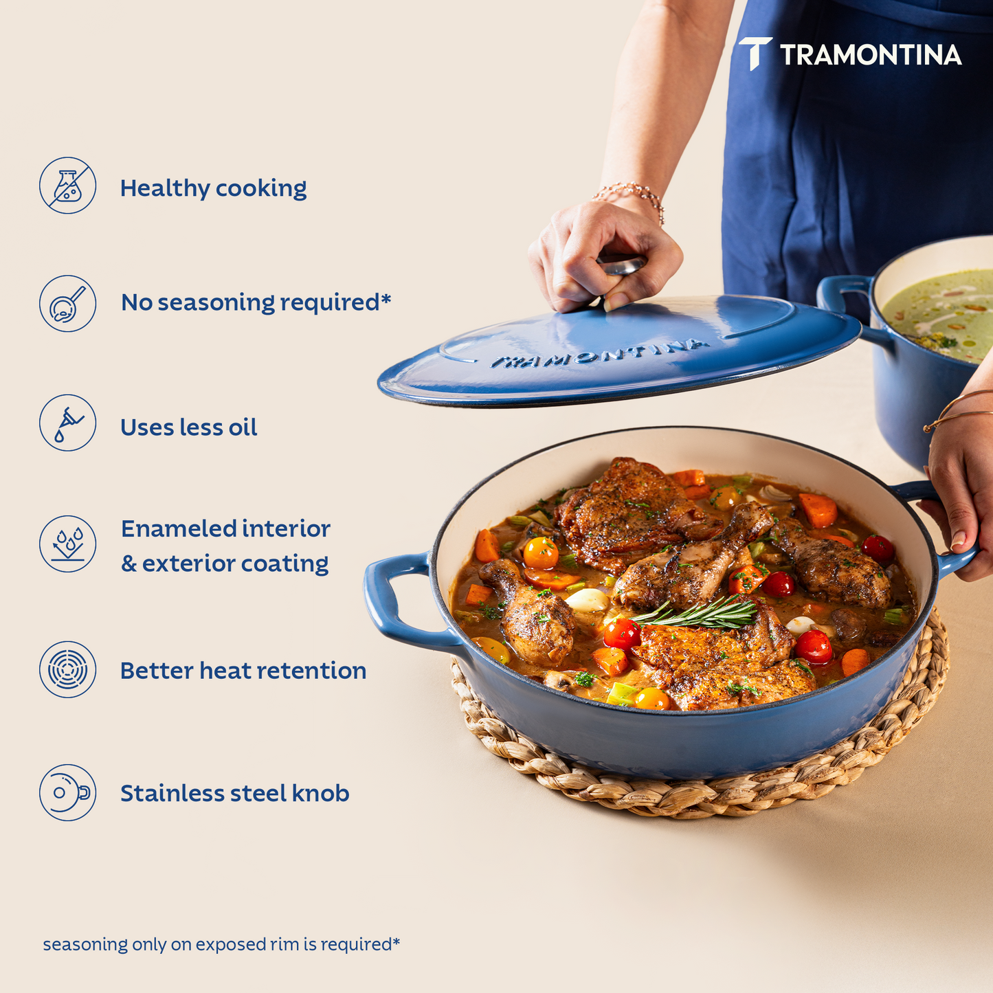 Tramontina Bestow Enameled Cast Iron Round Braiser
