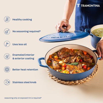 Tramontina Bestow Enameled Cast Iron Round Braiser