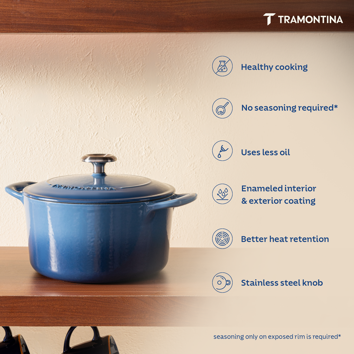 Tramontina Bestow Enameled Cast Iron Round Dutch Oven