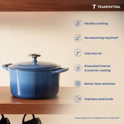Tramontina Bestow Enameled Cast Iron Round Dutch Oven