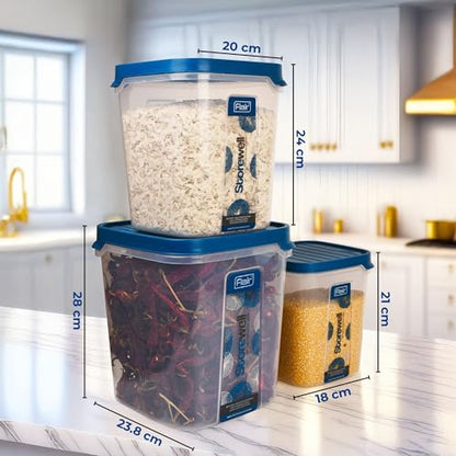 FLAIR Storewell Square Food Storage Containers – Set of 3