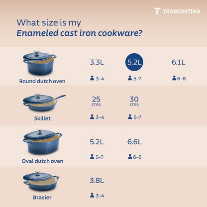 Tramontina Bestow Enameled Cast Iron Round Dutch Oven