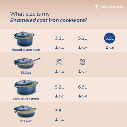 Tramontina Bestow Enameled Cast Iron Round Dutch Oven
