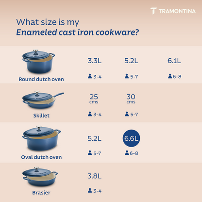 Tramontina Bestow Enameled Cast Iron Oval Dutch Oven