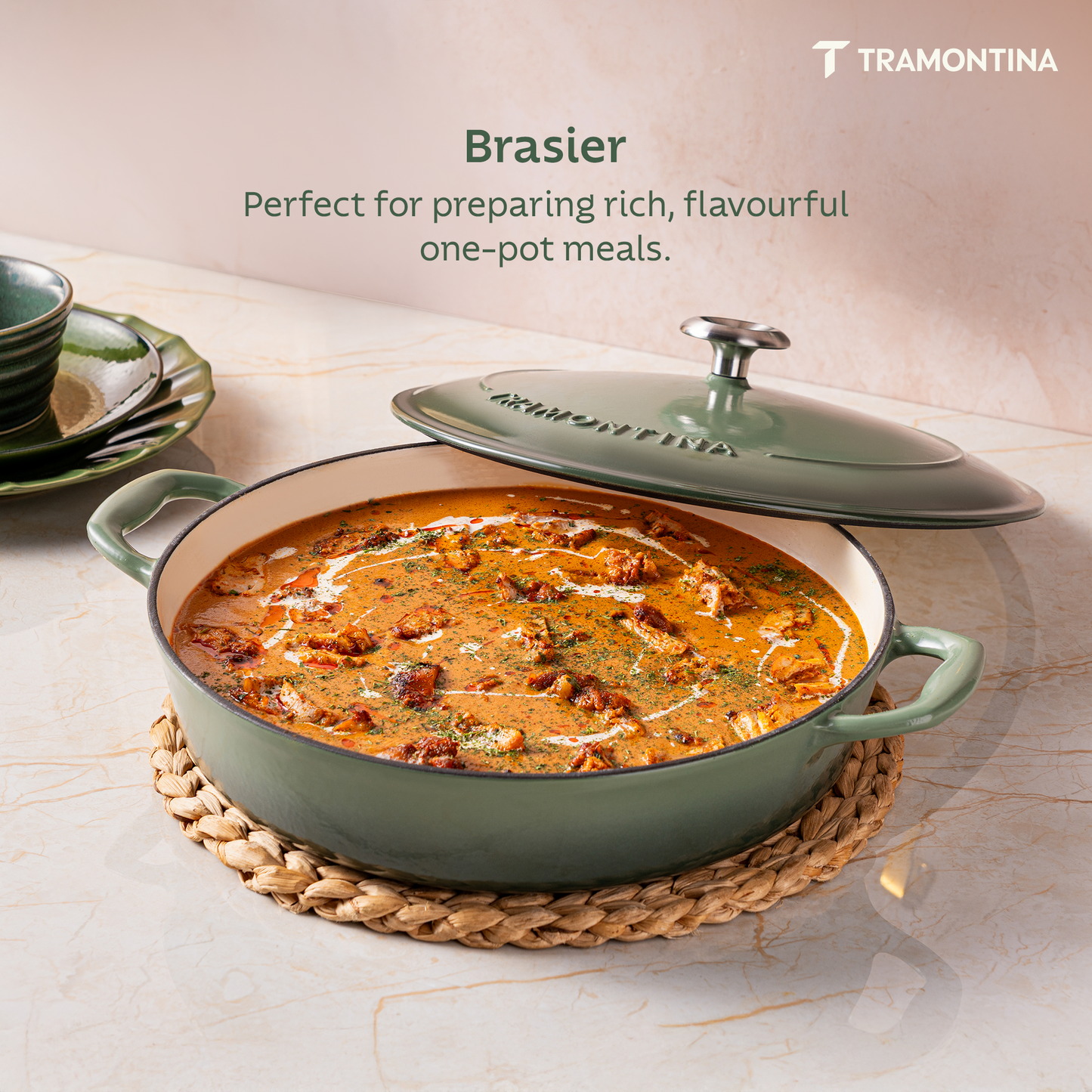 Tramontina Bestow Enameled Cast Iron Round Braiser