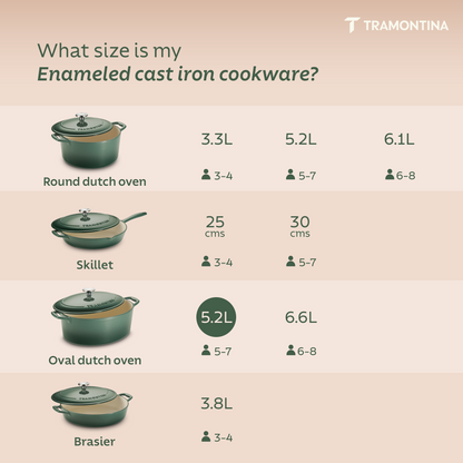 Tramontina Bestow Enameled Cast Iron Oval Dutch Oven