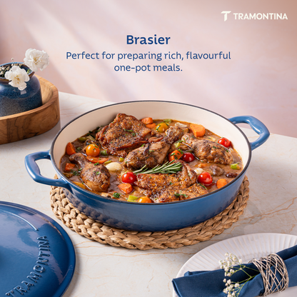 Tramontina Bestow Enameled Cast Iron Round Braiser