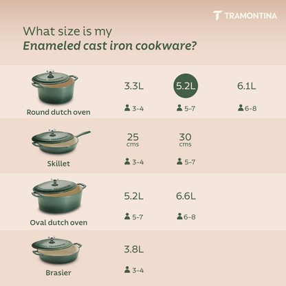 Tramontina Bestow Enameled Cast Iron Round Dutch Oven