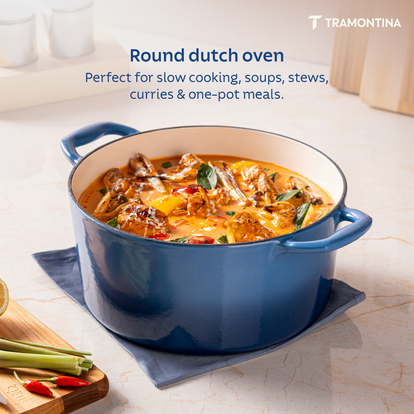 Tramontina Bestow Enameled Cast Iron Round Dutch Oven