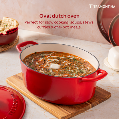 Tramontina Bestow Enameled Cast Iron Oval Dutch Oven